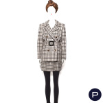 YVES SAINT LAURENT RIVE GAUCHE - AUTOMNE-HIVER 1992/93 - ENSEMBLE, VESTE, JUPE