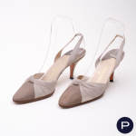 CHANEL X KARL LAGERFELD - PAIRE DE SLING-BACK