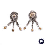 YVES SAINT LAURENT - EARLY 1980'S- PAIRE DE BOUCLES D'OREILLES