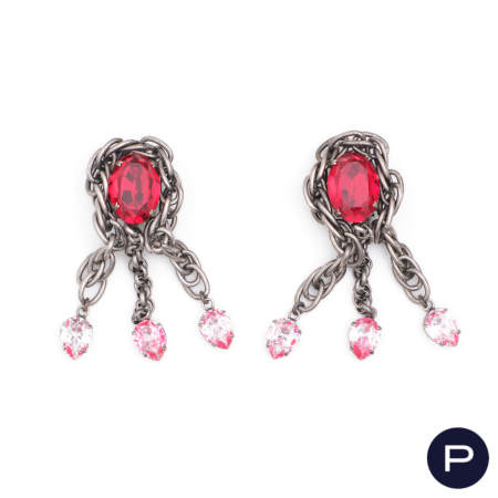 YVES SAINT LAURENT - EARLY 1980'S- PAIRE DE BOUCLES D'OREILLES