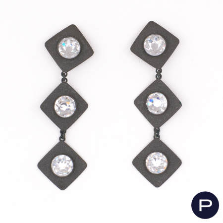 YVES SAINT LAURENT - EARLY 1980'S- PAIRE DE BOUCLES D'OREILLES