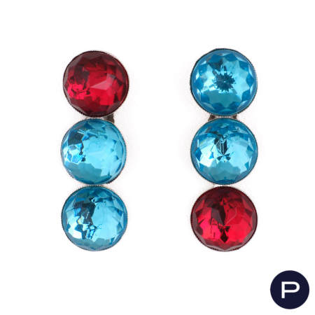 YVES SAINT LAURENT - EARLY 1980'S- PAIRE DE BOUCLES D'OREILLES