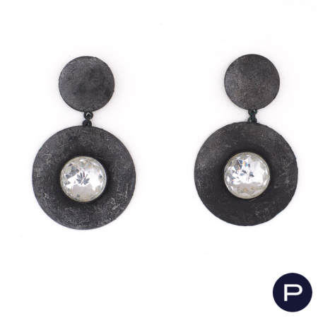 YVES SAINT LAURENT - EARLY 1980'S- PAIRE DE BOUCLES D'OREILLES