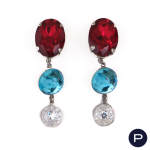 YVES SAINT LAURENT - EARLY 1980'S- PAIRE DE BOUCLES D'OREILLES
