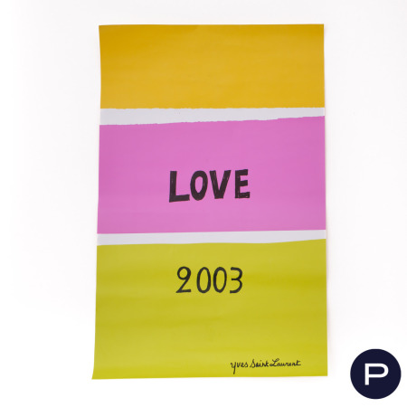 YVES SAINT LAURENT - 2003 - AFFICHE ORIGINALE - LOVE