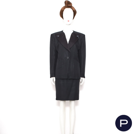 SAINT LAURENT RIVE GAUCHE - AUTOMNE-HIVER 1988/89 - TAILLEUR, SMOKING