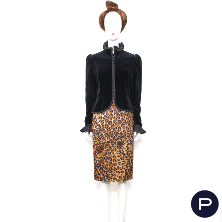 SAINT LAURENT RIVE GAUCHE - 1980'S - JUPE