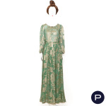 SAINT LAURENT RIVE GAUCHE - CIRCA 1976/78 - ENSEMBLE, BLOUSE, JUPE