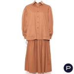 SAINT LAURENT RIVE GAUCHE - CIRCA 1975 - ENSEMBLE, VESTE-CHEMISE, JUPE