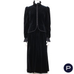 SAINT LAURENT RIVE GAUCHE - AUTOMNE-HIVER 1977/78 - ENSEMBLE DU SOIR, VESTE, JUPE LONGUE