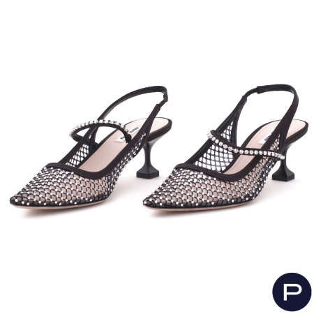 MIU MIU - 2000/10'S - PAIRE DE SLING-BACK