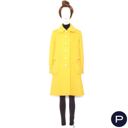 ANONYME - CIRCA 1970 - ENSEMBLE, MANTEAU, JUPE