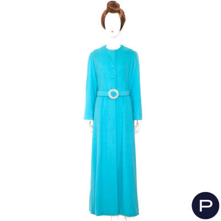 ANONYME - CIRCA 1970 - ENSEMBLE, MANTEAU, ROBE