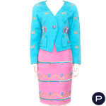 CHRISTIAN LACROIX PRÊT-A-PORTER - 1990'S - ENSEMBLE, VESTE, JUPE