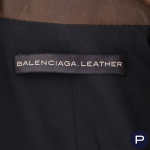 BALENCIAGA.LEATHER X NICOLAS GHESQUIÈRE - CIRCA 2010 - VESTE CROISÉE