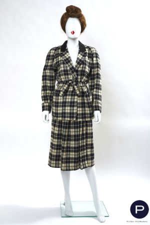 KENZO - LATE 1980'S - ENSEMBLE, VESTE, JUPE PORTEFEUILLE