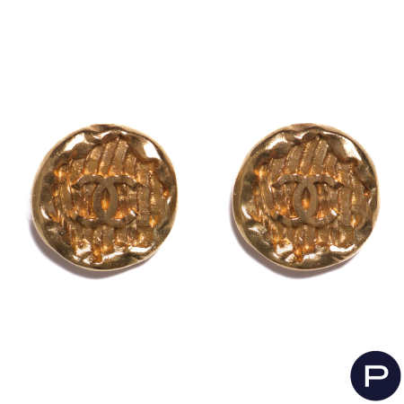 CHANEL X KARL LAGERFELD - PRINTEMPS-ÉTÉ 1994- PAIRE DE BOUCLES D'OREILLES
