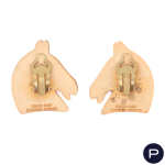 HERMÈS - 1980/90'S- PAIRE DE BOUCLES D'OREILLES