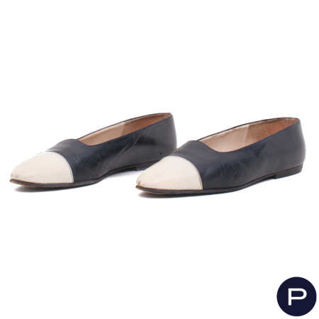 CHANEL X KARL LAGERFELD - 1980/90'S - PAIRE DE BALLERINES