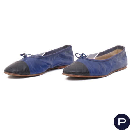 CHANEL X KARL LAGERFELD - 1980/90'S - PAIRE DE BALLERINES