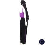 CLAUDE MONTANA - PRINTEMPS-ÉTÉ 1979 - ENSEMBLE, PANTALON, CARACO, ÉTOLE