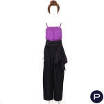 CLAUDE MONTANA - PRINTEMPS-ÉTÉ 1979 - ENSEMBLE, PANTALON, CARACO, ÉTOLE