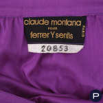 CLAUDE MONTANA - PRINTEMPS-ÉTÉ 1979 - ENSEMBLE, PANTALON, CARACO, ÉTOLE