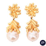 CHRISTIAN LACROIX - 1990'S- PAIRE DE BOUCLES D'OREILLES