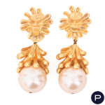 CHRISTIAN LACROIX - 1990'S- PAIRE DE BOUCLES D'OREILLES