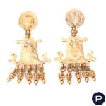 CHRISTIAN LACROIX - 1990'S- PAIRE DE BOUCLES D'OREILLES