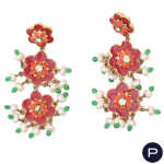 CHRISTIAN LACROIX - 1990'S- PAIRE DE BOUCLES D'OREILLES