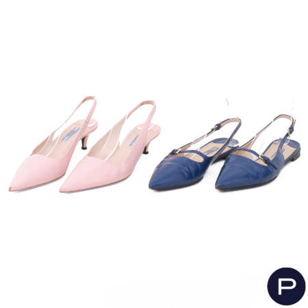PRADA - 2000/10'S - PAIRE DE SLING-BACK
