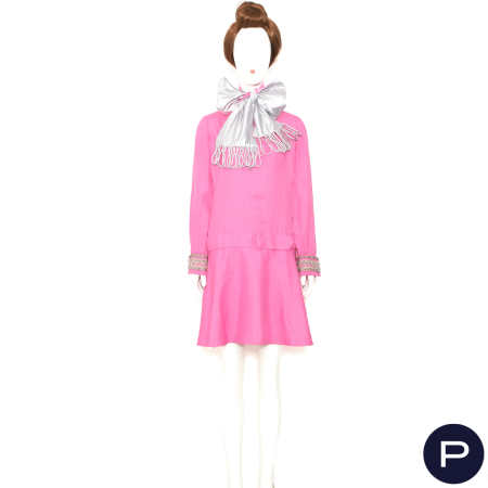 ANONYME - 1960/70'S - ROBE, ÉCHARPE