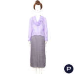 ANONYME - 1960/70'S - ENSEMBLE, VESTE CROISÉE, BLOUSE, JUPE, JUPE LONGUE