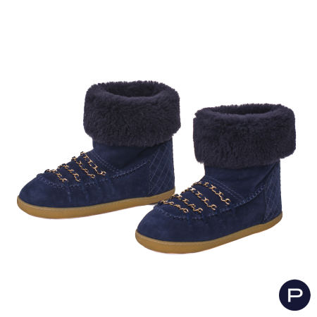 CHANEL - 2000/10'S - PAIRE DE BOTTES FOURRÉES