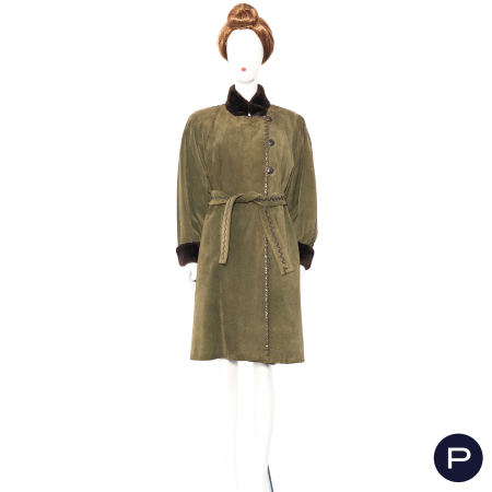 YVES SAINT LAURENT FOURRURES - 1980'S - MANTEAU