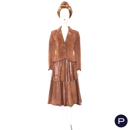 GUCCI - AUTOMNE-HIVER 1980/81 - ENSEMBLE, VESTE, JUPE