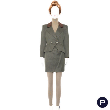 VALENTINO BOUTIQUE - CIRCA 1990 - ENSEMBLE, JUPE, VESTE