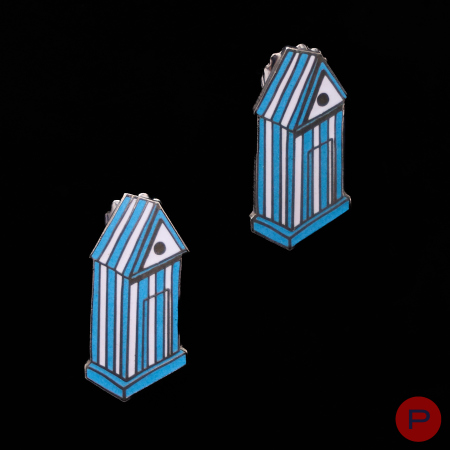 ALDO ROSSI FOR ACME STUDIOS - 1986- PAIRE DE BOUCLES D'OREILLES