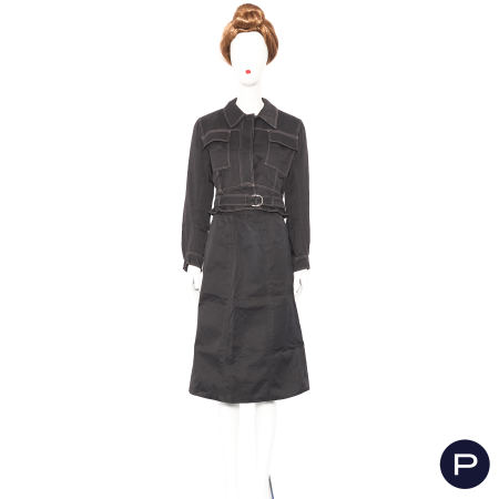 SAINT LAURENT RIVE GAUCHE - CIRCA 1975 - ENSEMBLE, BLOUSON, JUPE