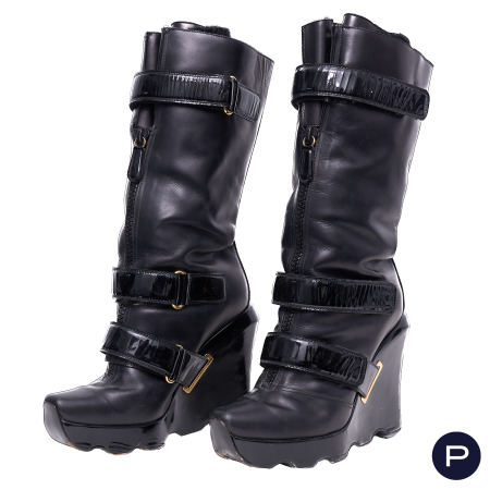 LOUIS VUITTON X MARC JACOBS - PAIRE DE BOTTES