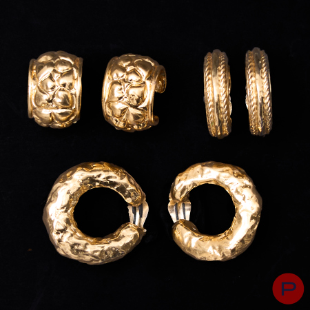 YVES SAINT LAURENT - 1980/90'S- BOUCLES D'OREILLES