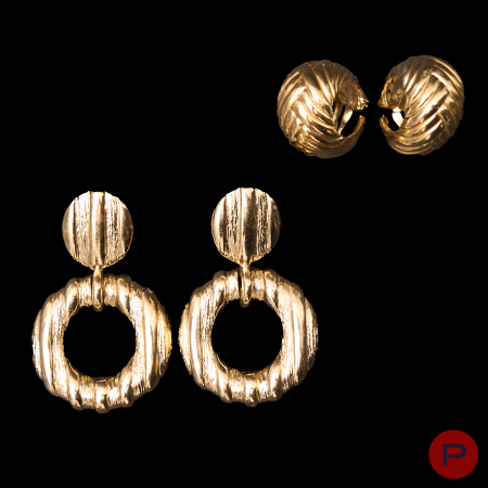 YVES SAINT LAURENT - 1980/90'S- BOUCLES D'OREILLES