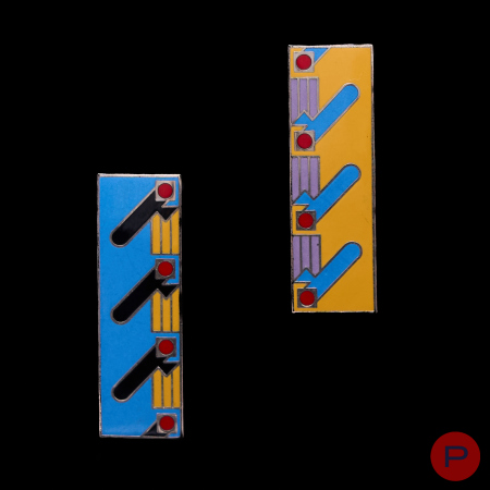 TIGERMAN FOR ACME LOS ANGELES - 1986- PAIRE DE BOUCLES D'OREILLES