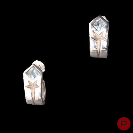 THIERRY MUGLER - 1980/90'S- PAIRE DE BOUCLES D'OREILLES