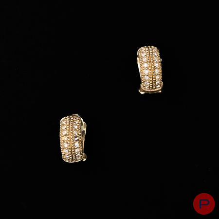 CHRISTIAN DIOR - 1980'S- PAIRE DE BOUCLES D'OREILLES