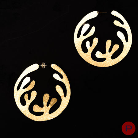 VAN DER STRAETEN- PAIRE DE BOUCLES D'OREILLES