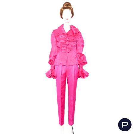 JACQUES FATH - CIRCA 1990 - ENSEMBLE, VESTE, CHEMISIER, PANTALON