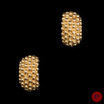 YVES SAINT LAURENT X ROBERT GOOSSENS - CIRCA 1980- PAIRE DE BOUCLES D'OREILLES