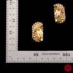 YVES SAINT LAURENT X ROBERT GOOSSENS - CIRCA 1980- PAIRE DE BOUCLES D'OREILLES